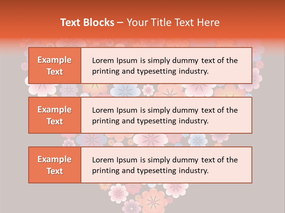 A Heart Shape Made Up Of Flowers On A Black Background PowerPoint Template