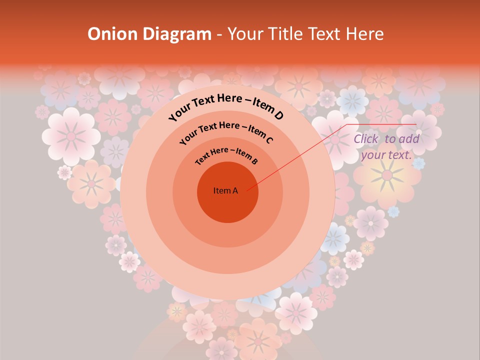 A Heart Shape Made Up Of Flowers On A Black Background PowerPoint Template