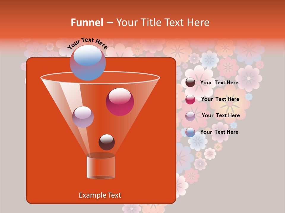 A Heart Shape Made Up Of Flowers On A Black Background PowerPoint Template