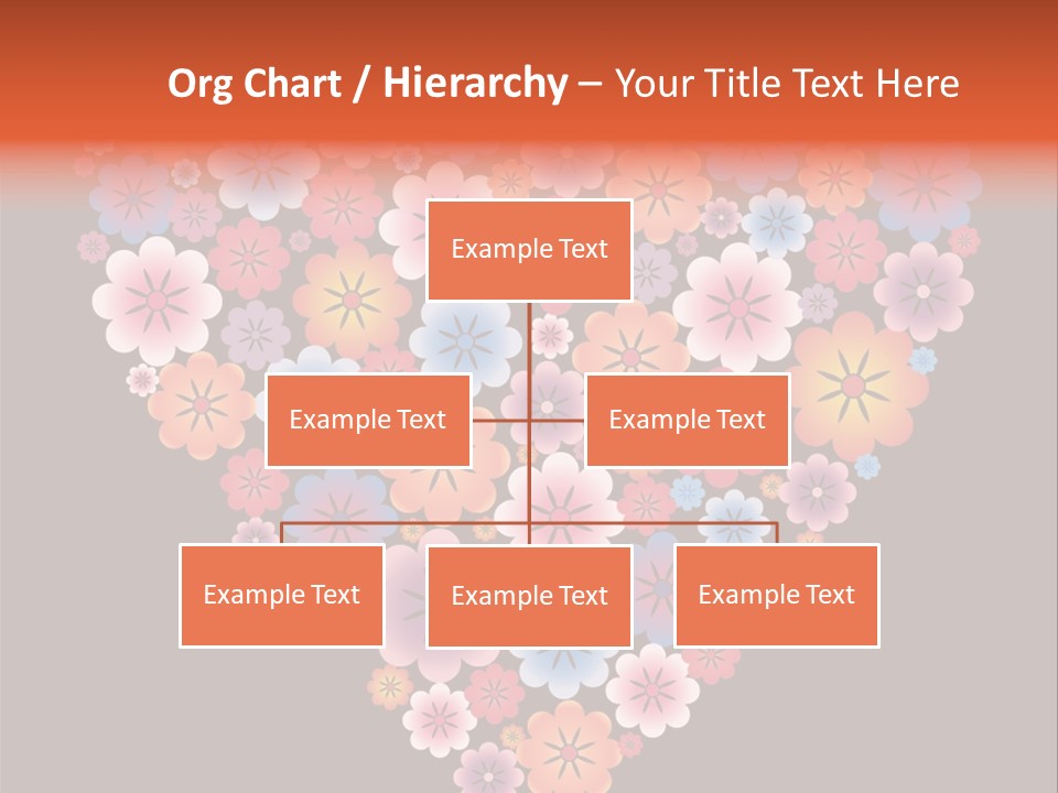 A Heart Shape Made Up Of Flowers On A Black Background PowerPoint Template