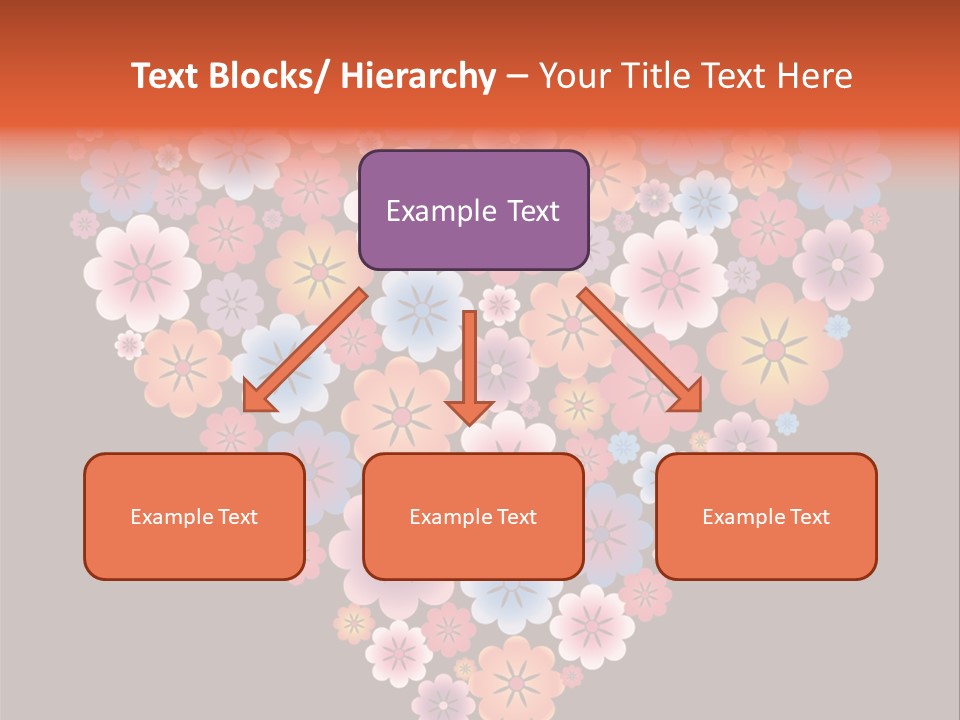 A Heart Shape Made Up Of Flowers On A Black Background PowerPoint Template