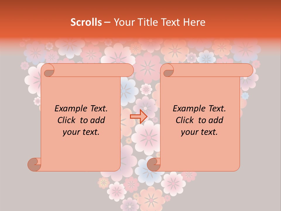 A Heart Shape Made Up Of Flowers On A Black Background PowerPoint Template