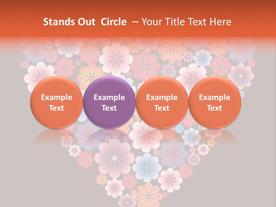 A Heart Shape Made Up Of Flowers On A Black Background PowerPoint Template