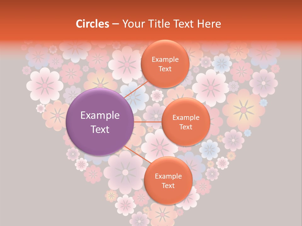 A Heart Shape Made Up Of Flowers On A Black Background PowerPoint Template
