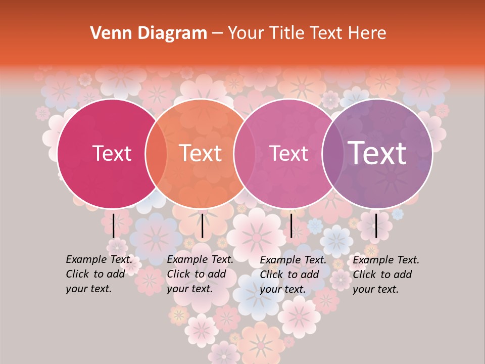 A Heart Shape Made Up Of Flowers On A Black Background PowerPoint Template