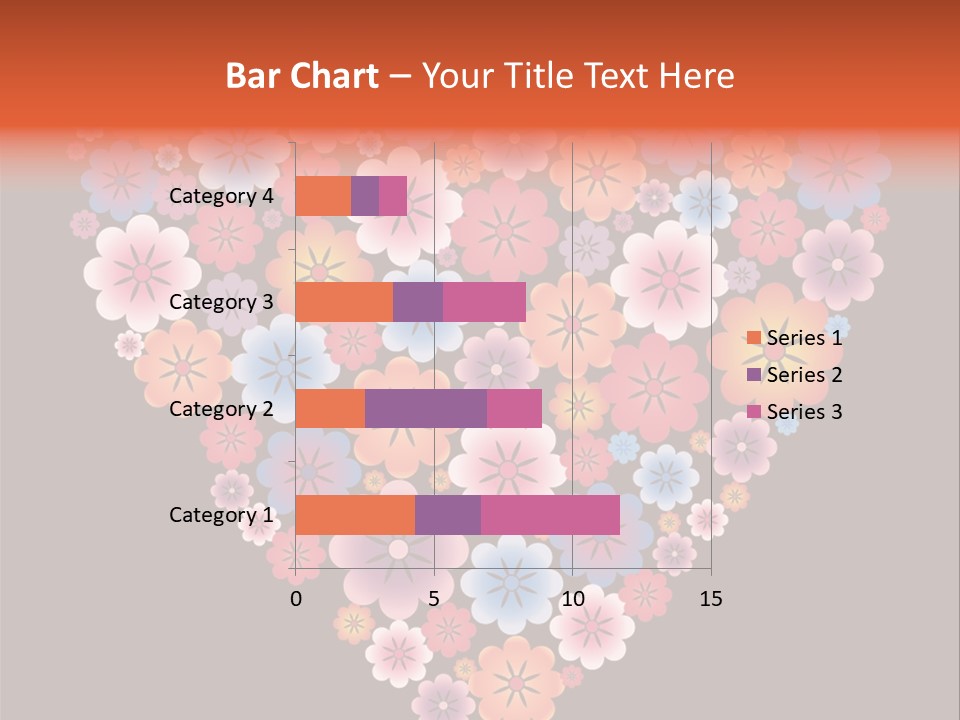 A Heart Shape Made Up Of Flowers On A Black Background PowerPoint Template