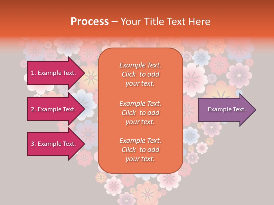 A Heart Shape Made Up Of Flowers On A Black Background PowerPoint Template