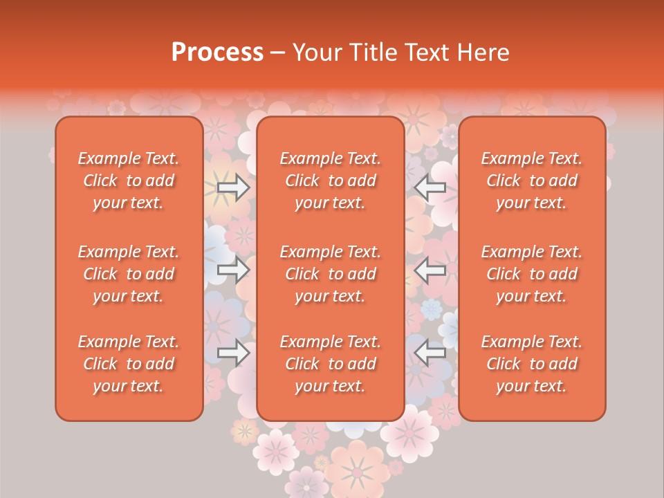 A Heart Shape Made Up Of Flowers On A Black Background PowerPoint Template