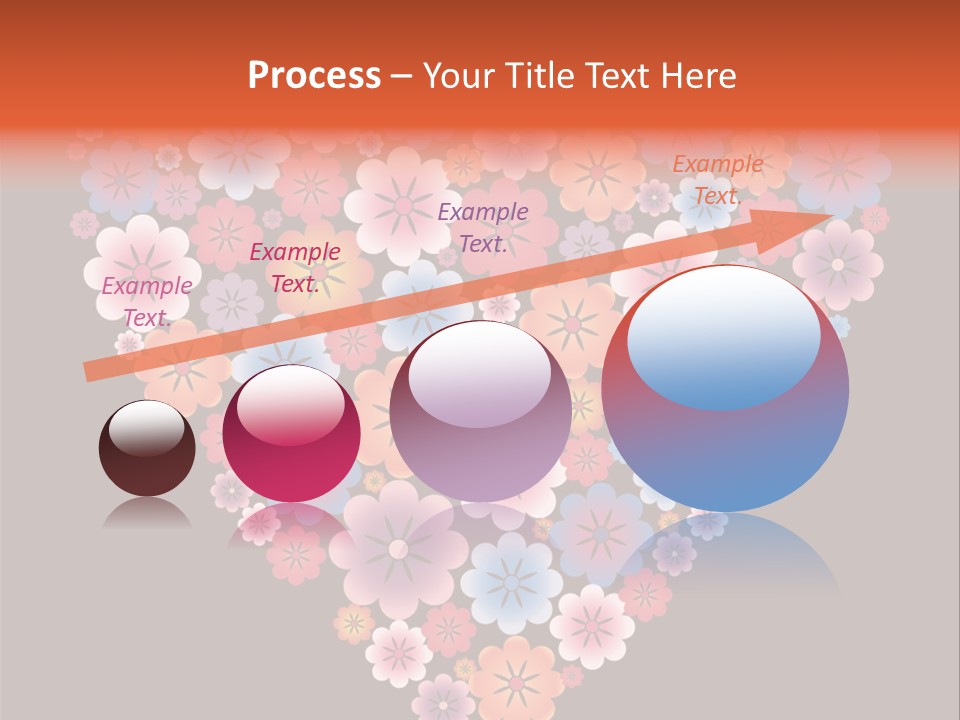 A Heart Shape Made Up Of Flowers On A Black Background PowerPoint Template