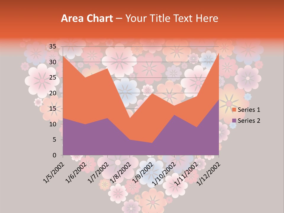 A Heart Shape Made Up Of Flowers On A Black Background PowerPoint Template