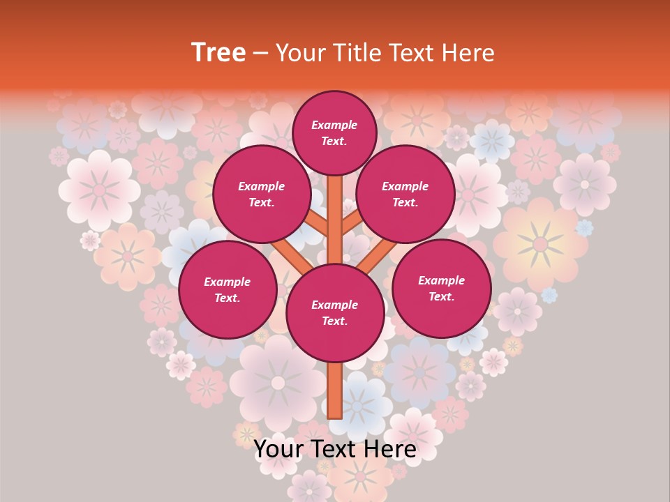 A Heart Shape Made Up Of Flowers On A Black Background PowerPoint Template