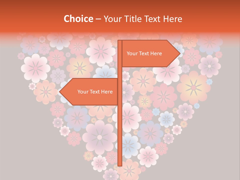 A Heart Shape Made Up Of Flowers On A Black Background PowerPoint Template