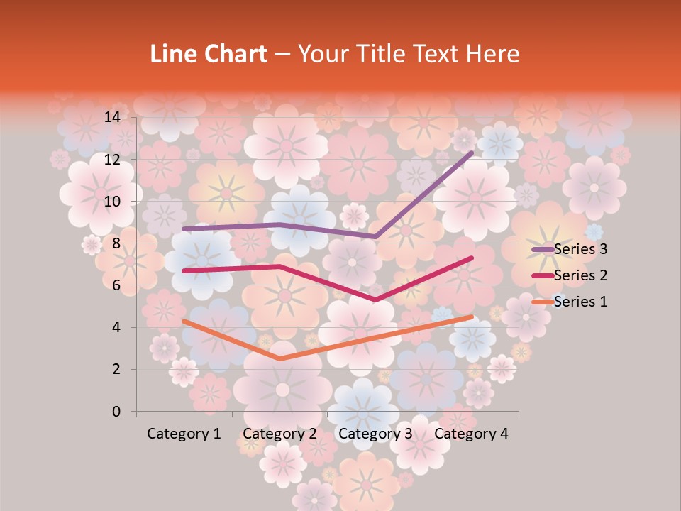 A Heart Shape Made Up Of Flowers On A Black Background PowerPoint Template