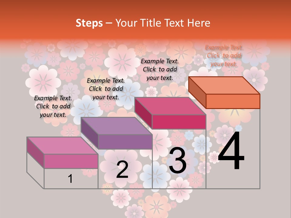 A Heart Shape Made Up Of Flowers On A Black Background PowerPoint Template