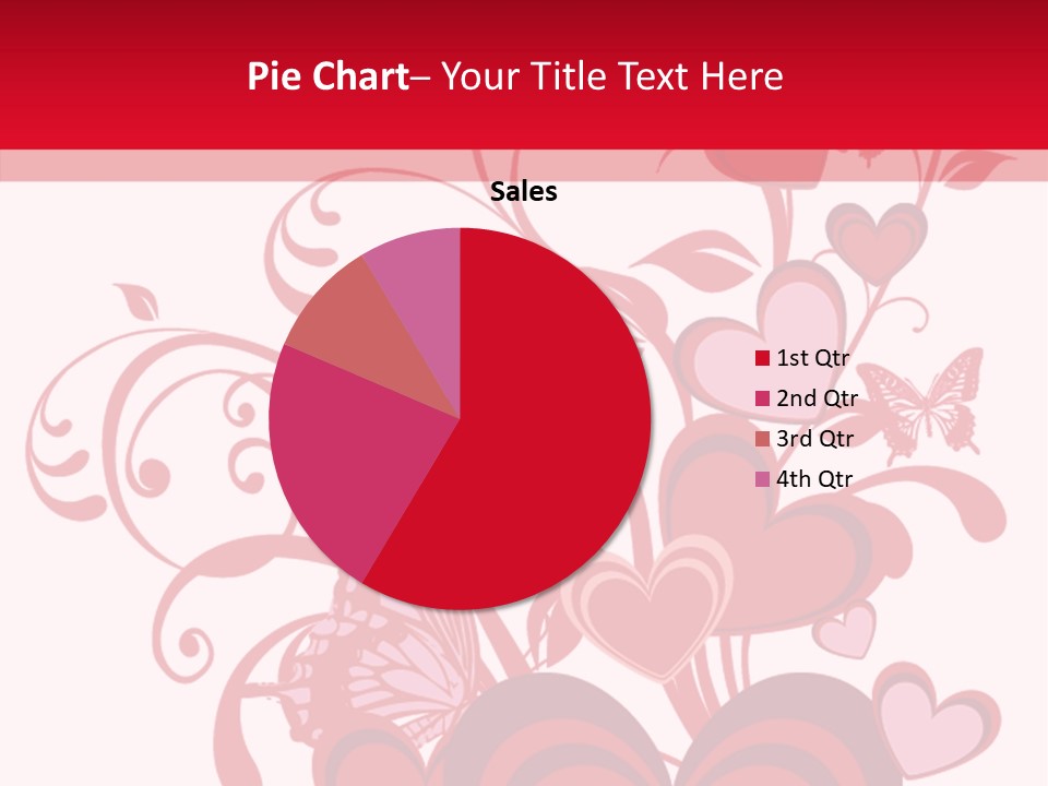A Bunch Of Hearts On A Red And White Background PowerPoint Template