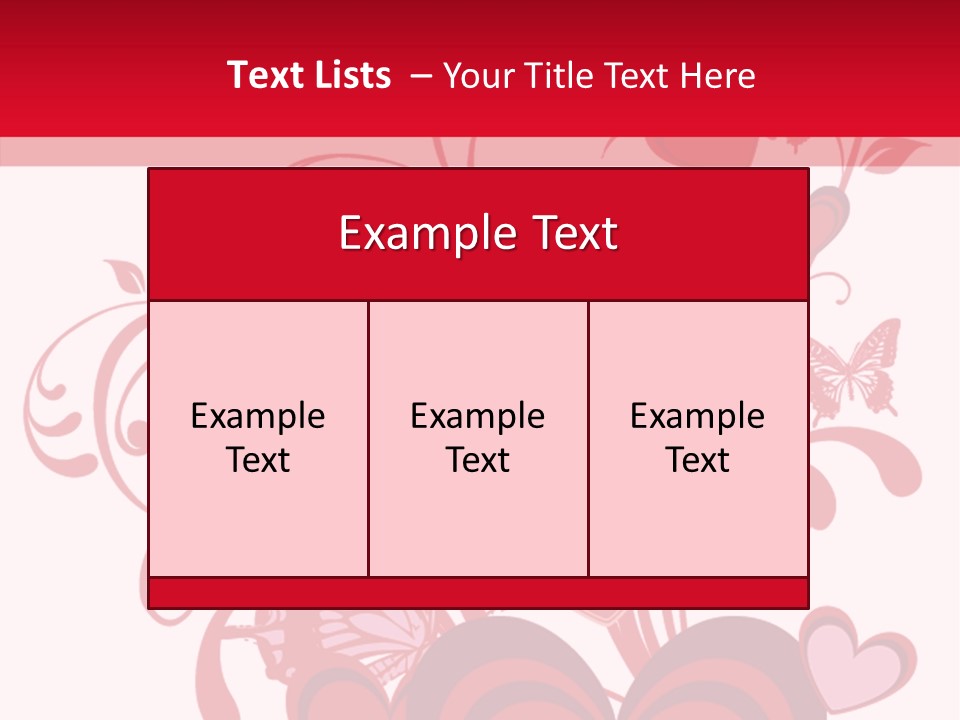 A Bunch Of Hearts On A Red And White Background PowerPoint Template