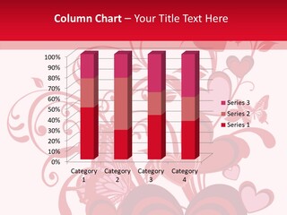 A Bunch Of Hearts On A Red And White Background PowerPoint Template