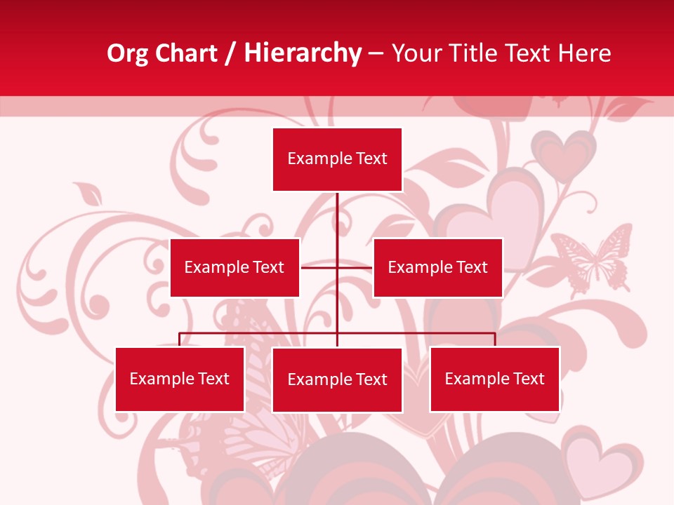 A Bunch Of Hearts On A Red And White Background PowerPoint Template