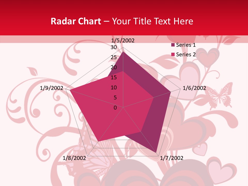 A Bunch Of Hearts On A Red And White Background PowerPoint Template