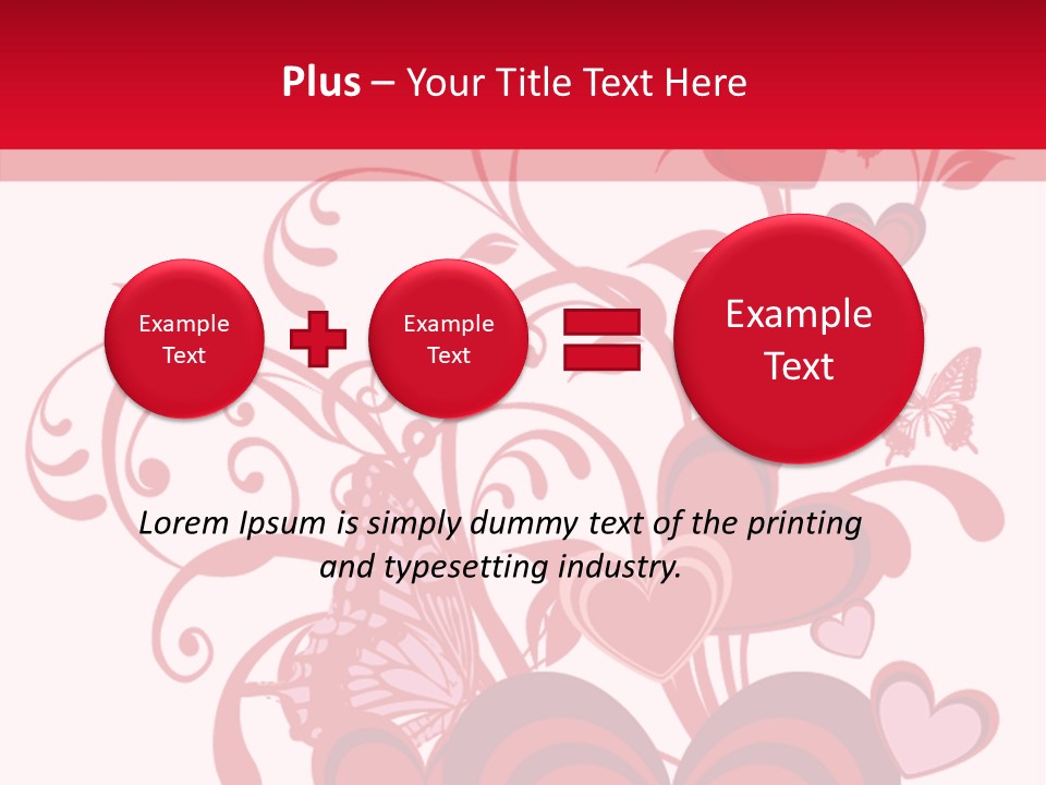 A Bunch Of Hearts On A Red And White Background PowerPoint Template