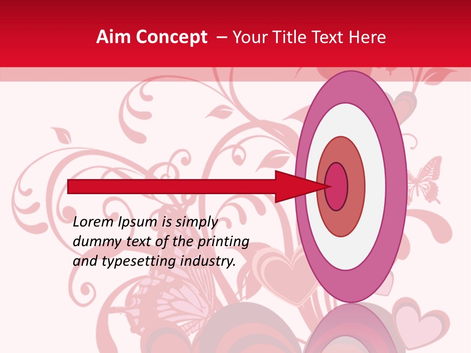 A Bunch Of Hearts On A Red And White Background PowerPoint Template