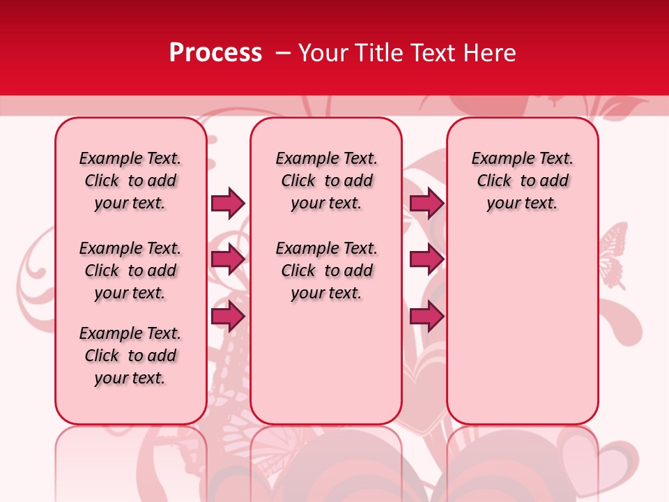A Bunch Of Hearts On A Red And White Background PowerPoint Template