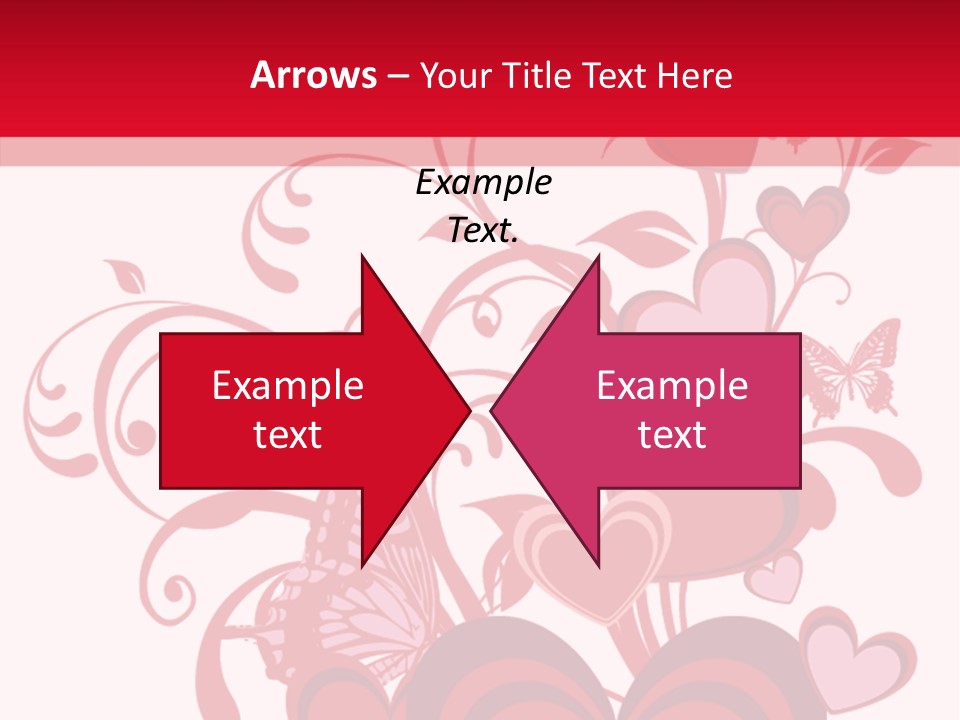 A Bunch Of Hearts On A Red And White Background PowerPoint Template