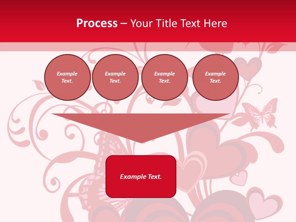 A Bunch Of Hearts On A Red And White Background PowerPoint Template