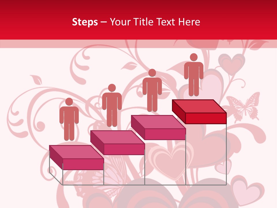 A Bunch Of Hearts On A Red And White Background PowerPoint Template