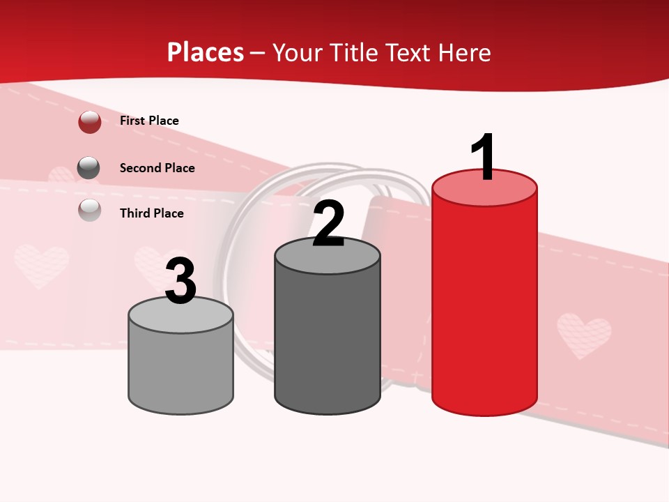 A Red Belt With Hearts On It PowerPoint Template