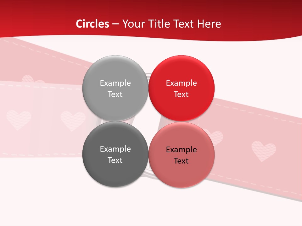 A Red Belt With Hearts On It PowerPoint Template