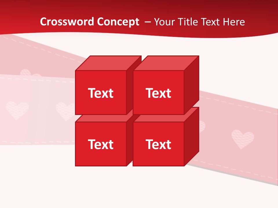 A Red Belt With Hearts On It PowerPoint Template