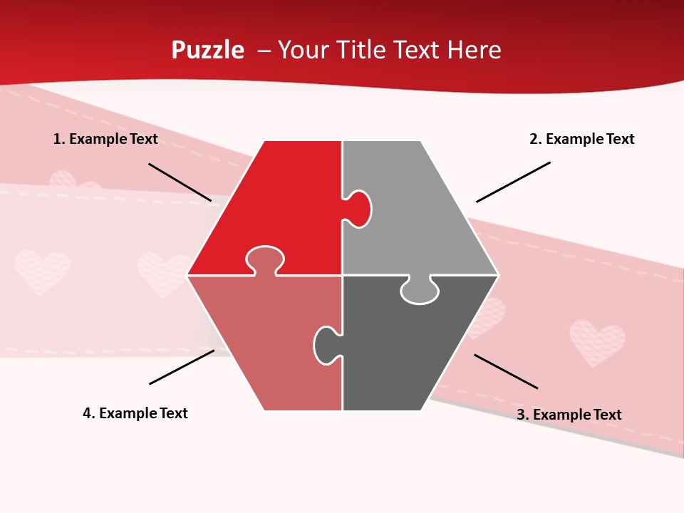 A Red Belt With Hearts On It PowerPoint Template