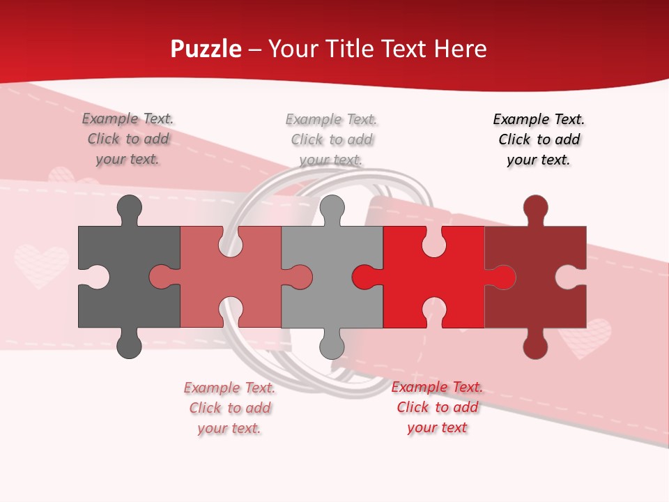 A Red Belt With Hearts On It PowerPoint Template