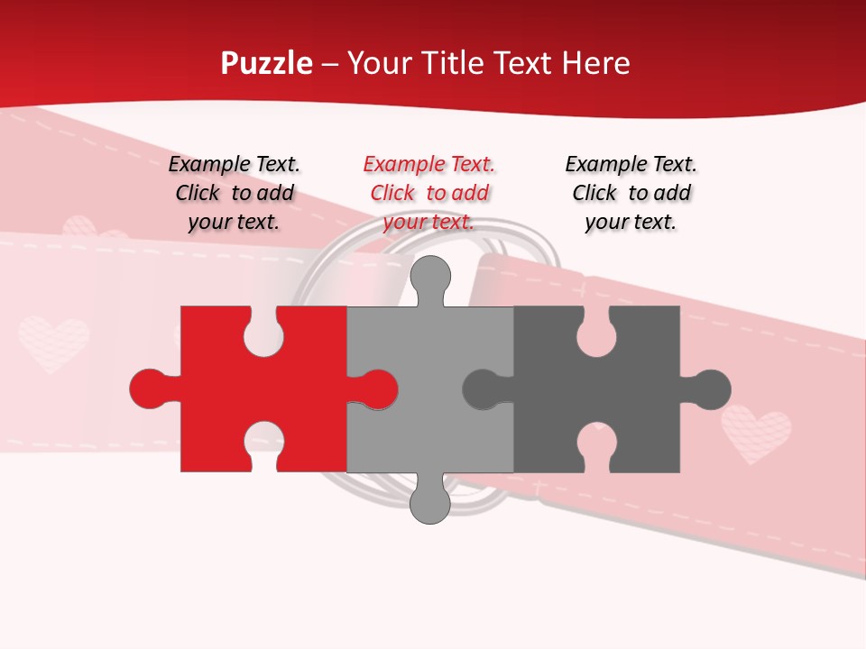 A Red Belt With Hearts On It PowerPoint Template
