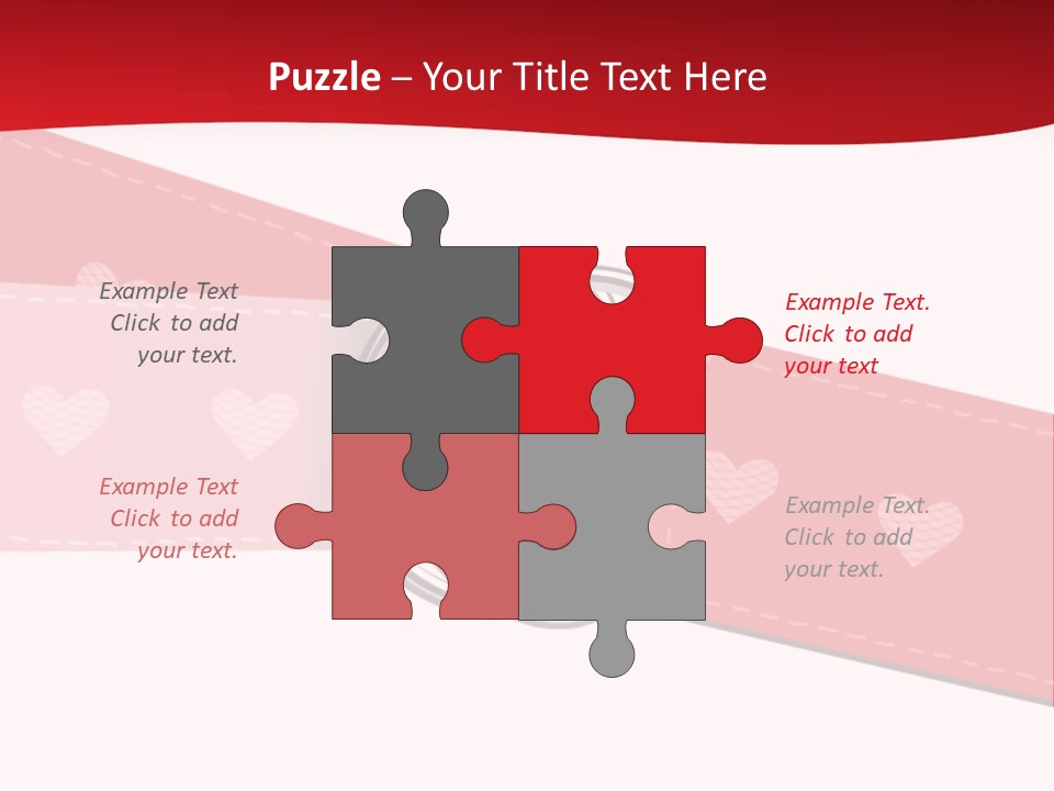 A Red Belt With Hearts On It PowerPoint Template