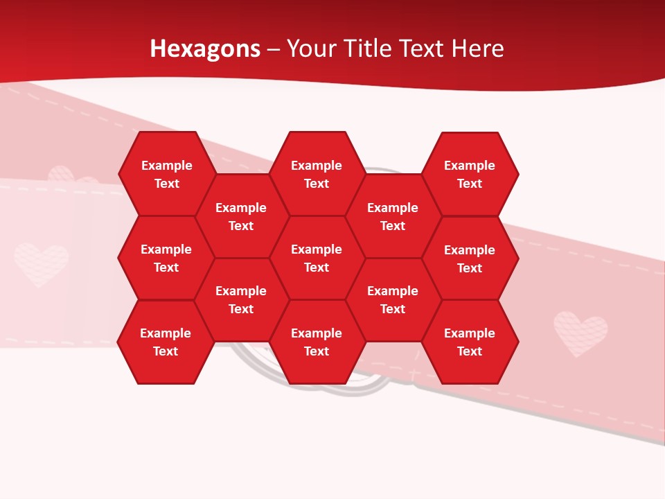 A Red Belt With Hearts On It PowerPoint Template