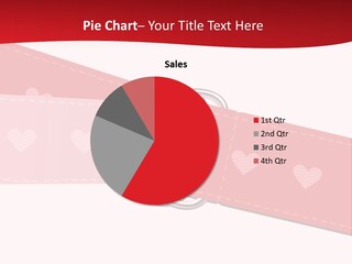A Red Belt With Hearts On It PowerPoint Template