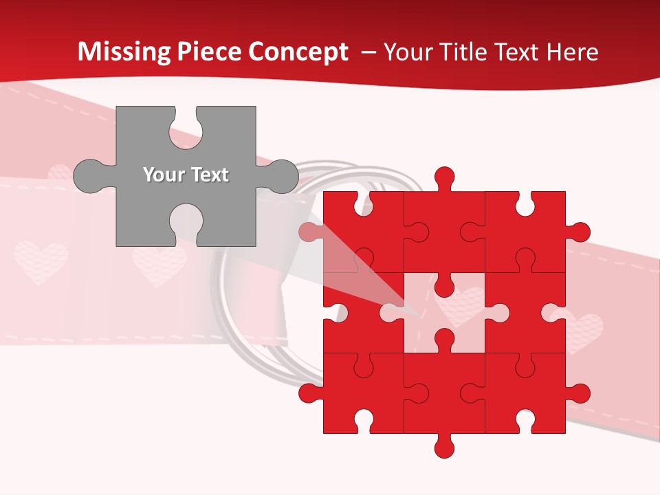 A Red Belt With Hearts On It PowerPoint Template