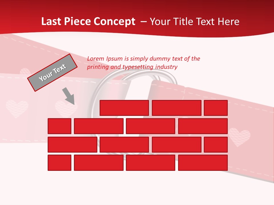 A Red Belt With Hearts On It PowerPoint Template