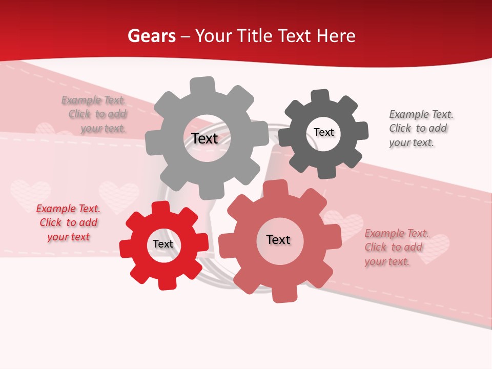 A Red Belt With Hearts On It PowerPoint Template