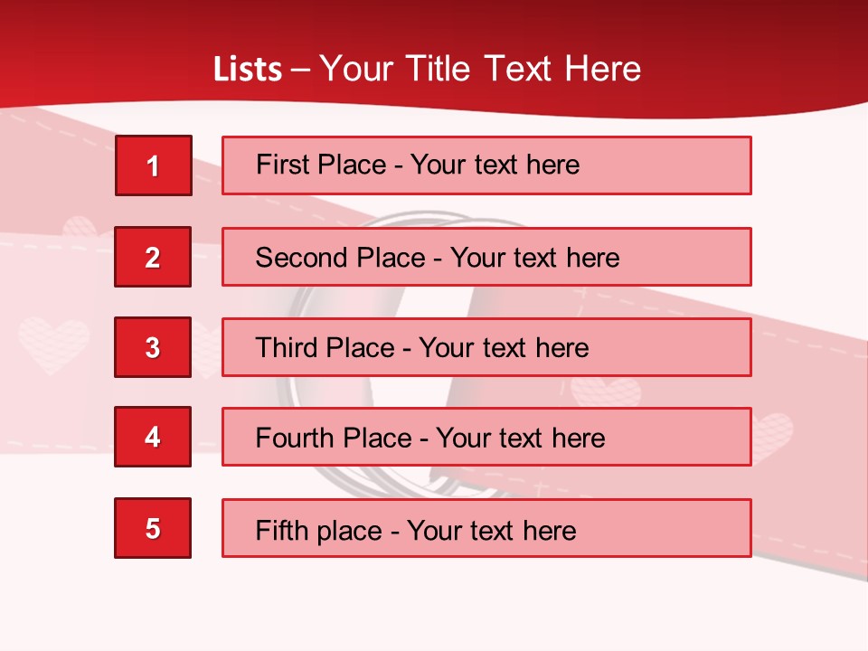 A Red Belt With Hearts On It PowerPoint Template