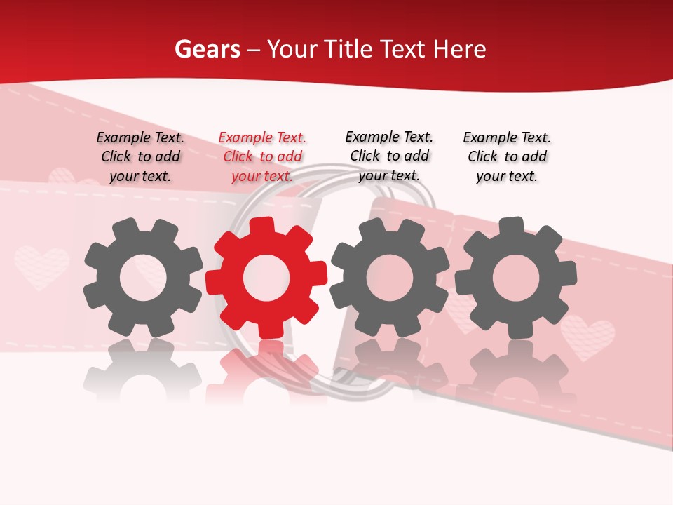 A Red Belt With Hearts On It PowerPoint Template