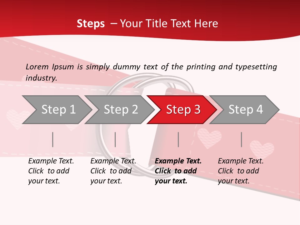 A Red Belt With Hearts On It PowerPoint Template