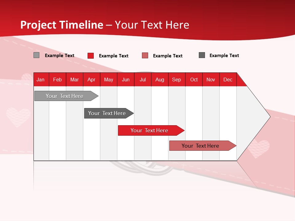 A Red Belt With Hearts On It PowerPoint Template