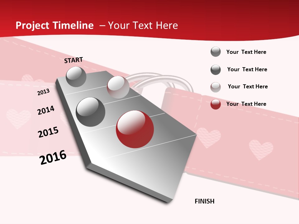 A Red Belt With Hearts On It PowerPoint Template