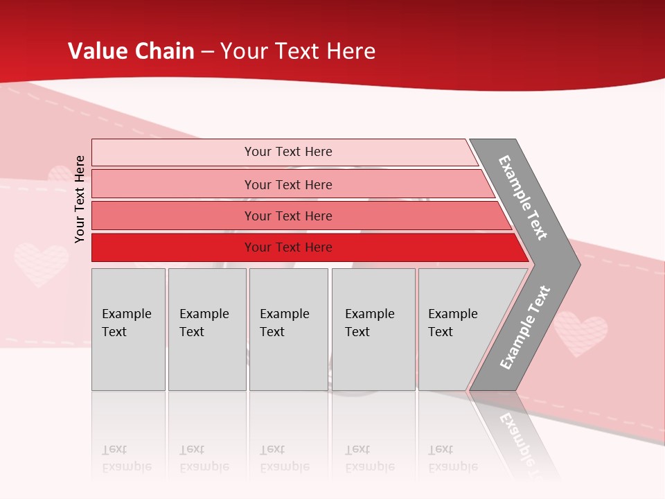 A Red Belt With Hearts On It PowerPoint Template
