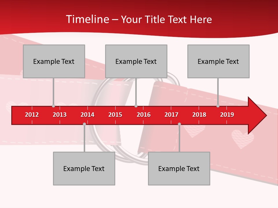 A Red Belt With Hearts On It PowerPoint Template