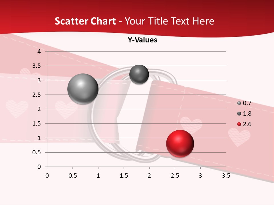 A Red Belt With Hearts On It PowerPoint Template