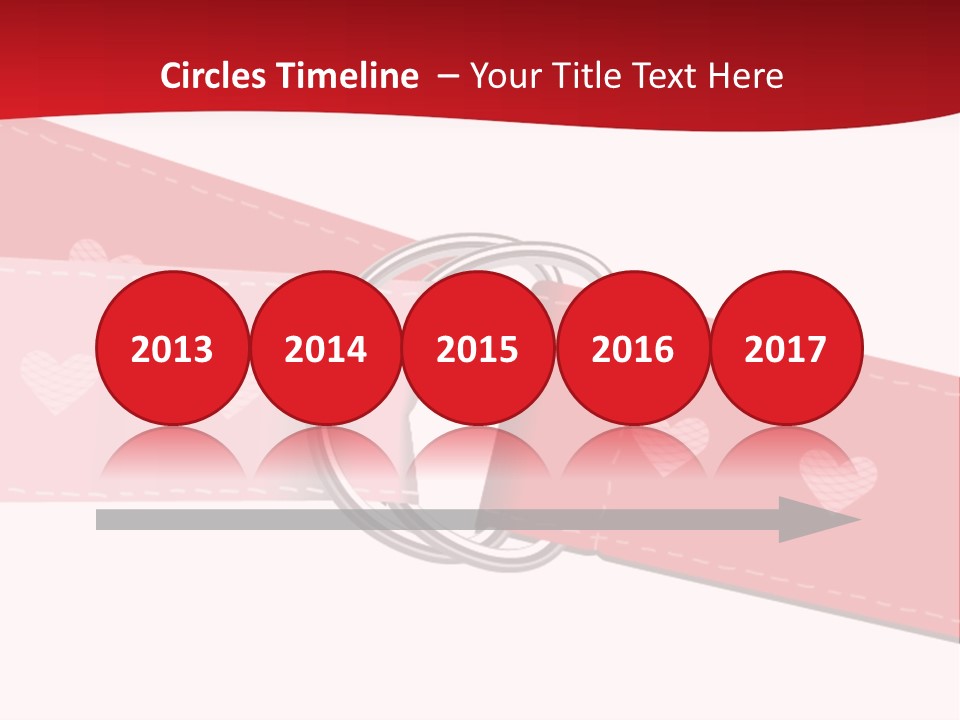 A Red Belt With Hearts On It PowerPoint Template